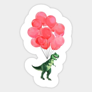 Let's Fly T-Rex Sticker